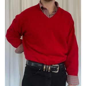 J Crew Cashmere V Neck Sweater LARGE